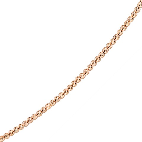 2,2mm Kugelkette aus 585 Rosegold 45cm
