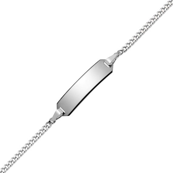 Identbändchen 585 Weißgold 14cm Kinder