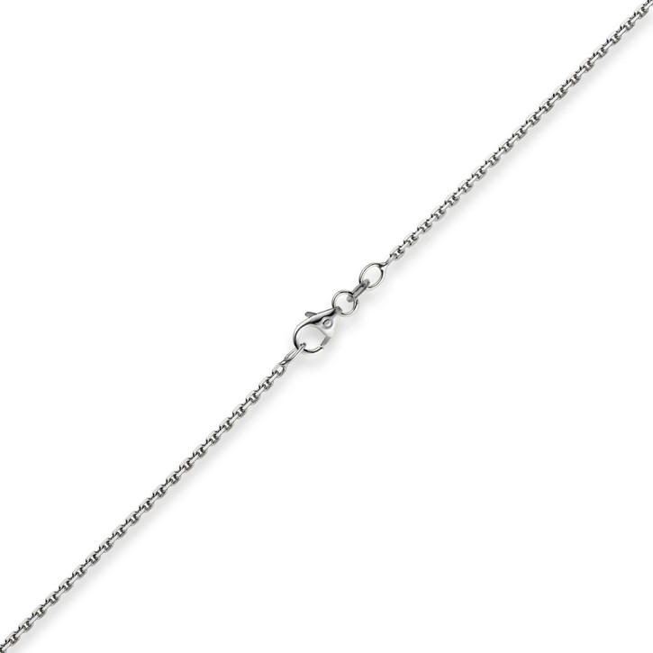 1,5mm Ankerkette aus 585 Weißgold 38cm
