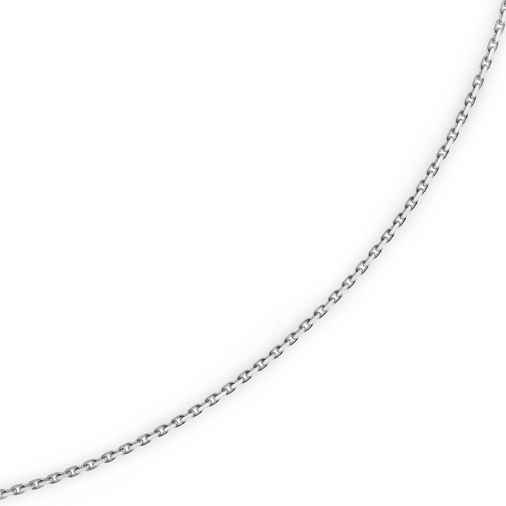 1,8mm Ankerkette aus 585 Weißgold 40cm