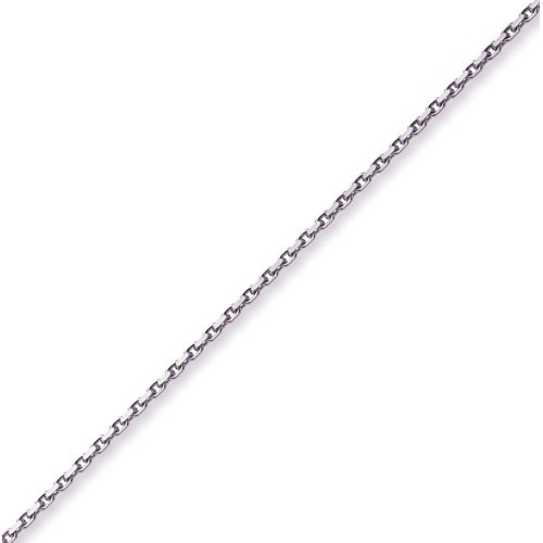 3mm Ankerkette aus 585 Weißgold 55cm