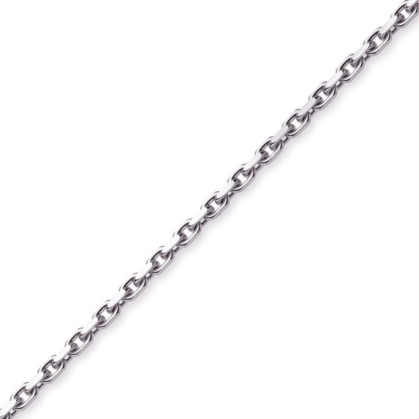 6,5mm Ankerkette aus 585 Weißgold 55cm