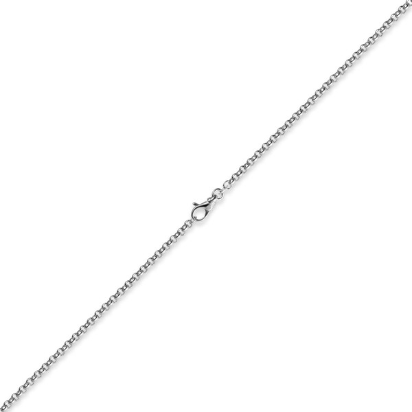 3,5mm Erbskette 585 Weißgold 50cm