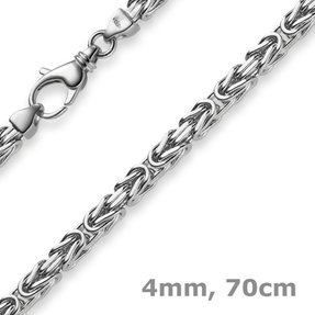 4mm Königskette Kette aus 585 Gold Weißgold massiv 70cm Goldkette Herren 4mm Königskette Kette aus 585 Gold Weißgold massiv 70cm Goldkette Herren
