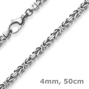 4mm Königskette Kette aus 585 Gold Weißgold massiv 50cm Goldkette Unisex 4mm Königskette Kette aus 585 Gold Weißgold massiv 50cm Goldkette Unisex