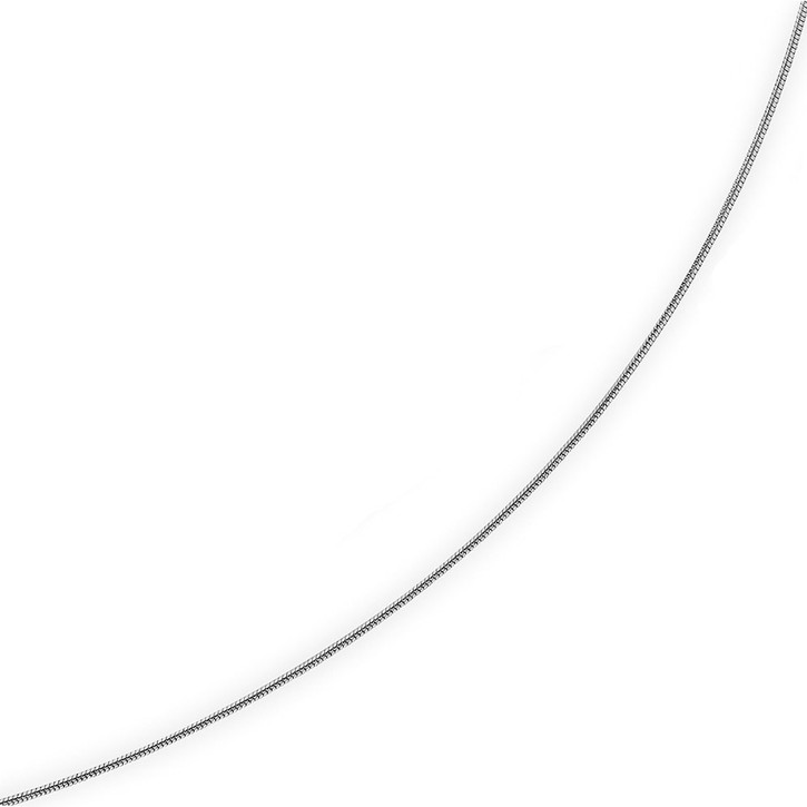 1mm Schlangenkette 585 Weißgold 60cm