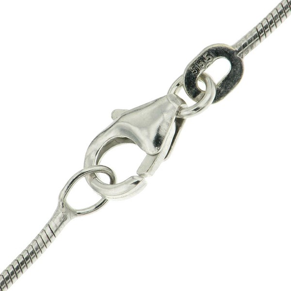 1mm Schlangenkette 585 Weißgold 60cm