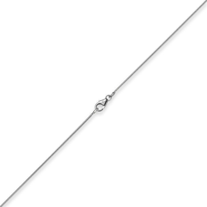 1mm Schlangenkette 585 Weißgold 50cm