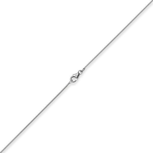 1mm Schlangenkette 585 Weißgold 42cm
