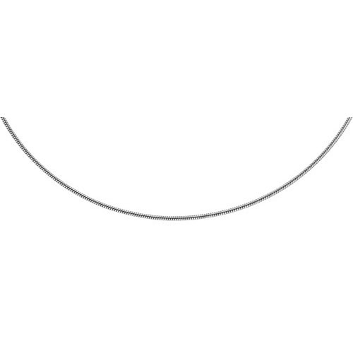 1,9mm Schlangenkette 585 Weißgold 55cm