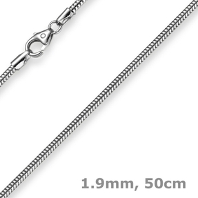 1,9mm Schlangenkette Kette Collier aus 585 Gold Weißgold 50cm Damen Goldkette 1,9mm Schlangenkette Kette Collier aus 585 Gold Weißgold 50cm Damen Goldkette