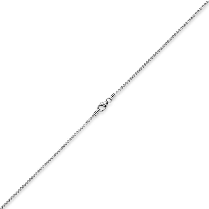 1,5mm Zopfkette 585 Weißgold 60cm