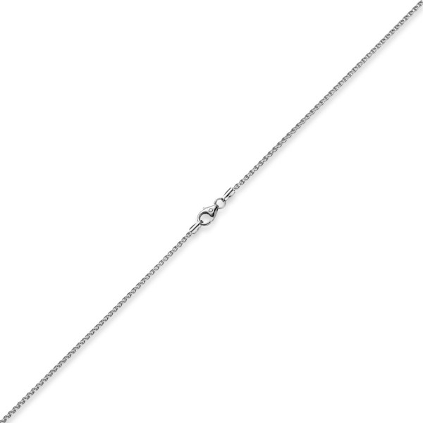 1,5mm Zopfkette 585 Weißgold 60cm
