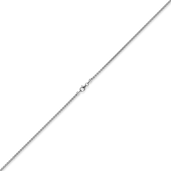 2mm Zopfkette 585 Weißgold 45cm