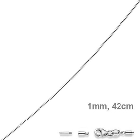 1mm Halsreif Omegareif Omegakette 585 Gold Weißgold Goldkette 42cm abschraubbar 1mm Halsreif Omegareif Omegakette 585 Gold Weißgold Goldkette 42cm abschraubbar