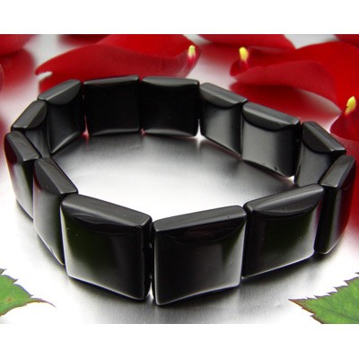 Armband aus Onyx schwarz