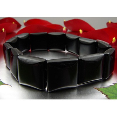 Armband aus Onyx schwarz