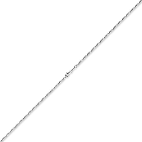 2,2mm Kugelkette 585 Weißgold 42cm