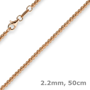 2,2mm Kette Collier Kügelchenkette Kugelkette 585 Gold Rotgold 50cm Goldkette 2,2mm Kette Collier Kügelchenkette Kugelkette 585 Gold Rotgold 50cm Goldkette