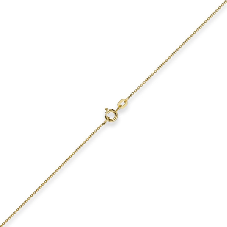 1,1mm Rund-Ankerkette 585 Gelbgold 45cm