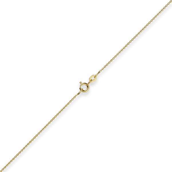 1,1mm Rund-Ankerkette 585 Gelbgold 45cm