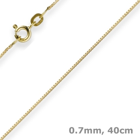 0,7mm feine Venezianerkette Echt Gold 585 Gelbgold Kette Halskette 40cm Damen 0,7mm feine Venezianerkette Echt Gold 585 Gelbgold Kette Halskette 40cm Damen