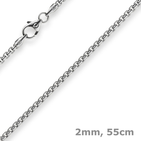 2mm Venezianerkette rund 585 Gold Weißgold Kette Collier Halskette 55cm Damen 2mm Venezianerkette rund 585 Gold Weißgold Kette Collier Halskette 55cm Damen