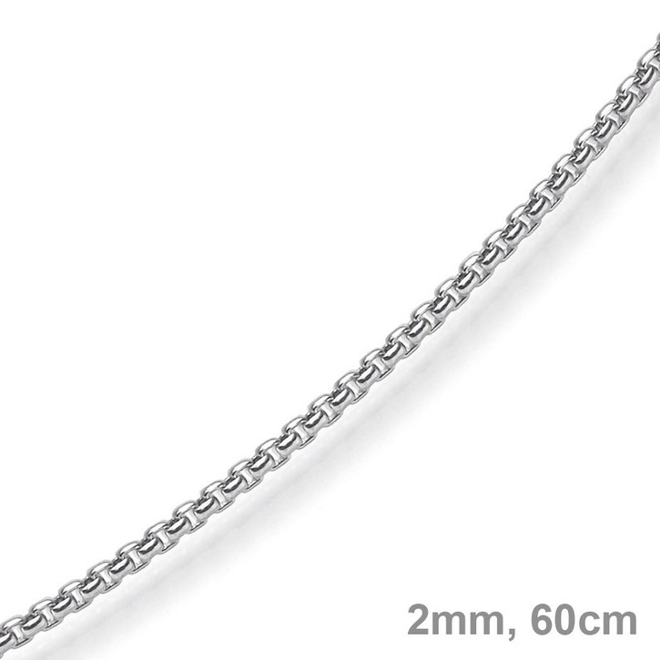 2mm Venezianerkette 585 Weißgold 60cm