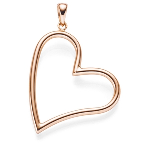 Anhänger Herz aus 585 Echt Gold Rotgold 25x35mm Halsschmuck Damen Goldanhänger