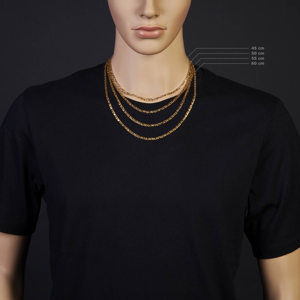 3mm Jeu-Kette 585 Gelbgold 55cm