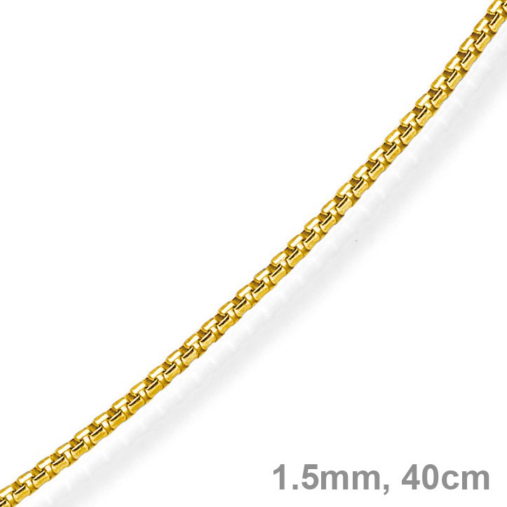 1,5mm Venezianerkette rund 585 Gelbgold 40cm