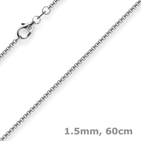 1,5mm Venezianerkette 585 Gold Weißgold Kette Collier Halskette rund 60cm 1,5mm Venezianerkette 585 Gold Weißgold Kette Collier Halskette rund 60cm