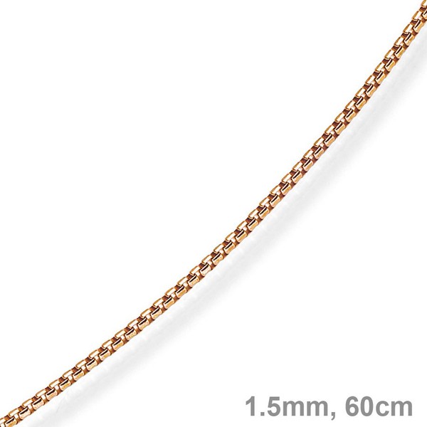1,5mm Venezianerkette rund 585 Rotgold 60cm