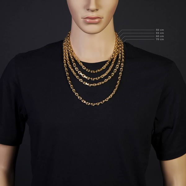 6.5mm Ankerkette aus 585 Gelbgold 50cm