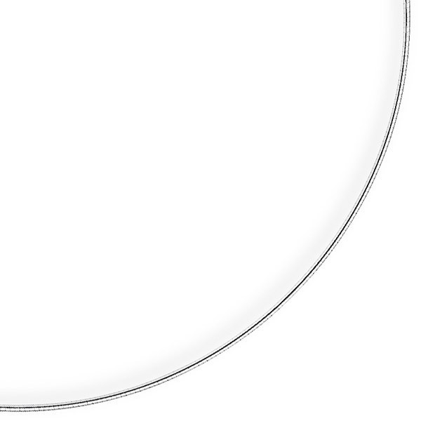 1,2mm Halsreif aus 585 Weißgold rund 50cm