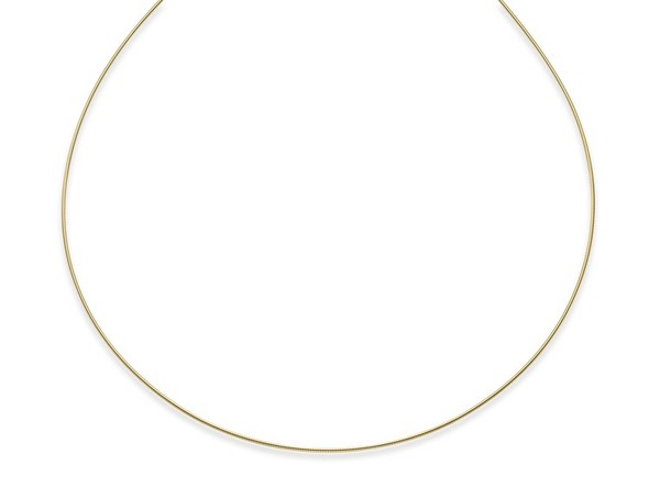 1,2mm Halsreif aus 585 Gelbgold rund 50cm