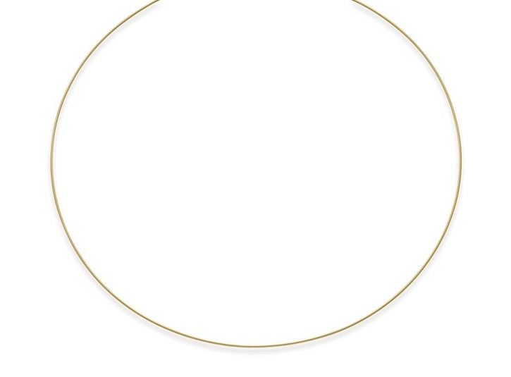 1mm Halsreif aus 585 Gelbgold 50cm