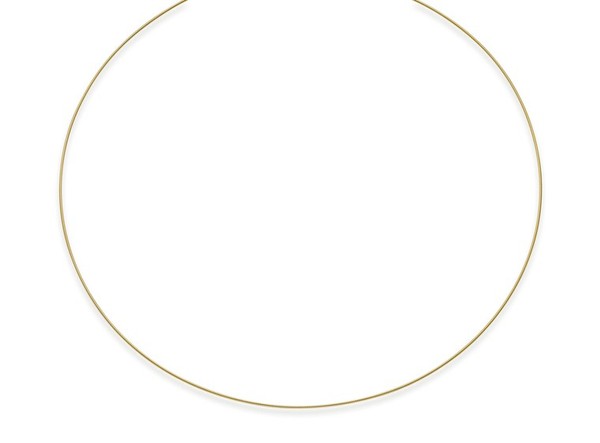 1mm Halsreif aus 585 Gelbgold 50cm