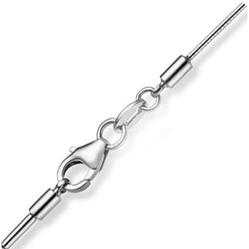 1mm Halsreif aus 585 Weißgold 50cm