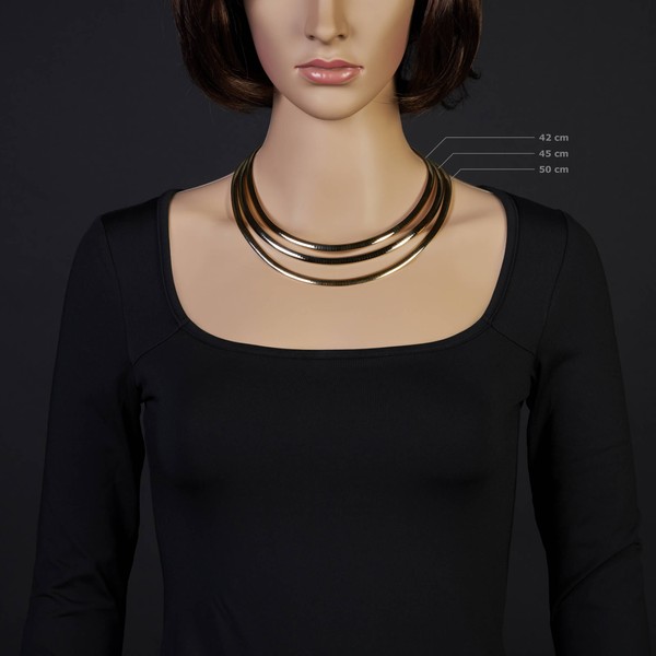 6mm Omegareif aus 585 Gelbgold flach 50cm
