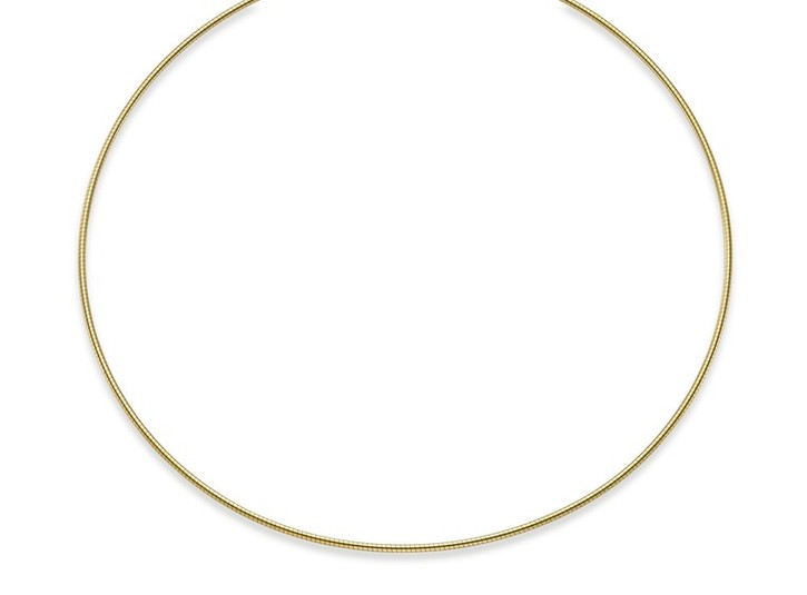1,6mm Halsreif aus 585 Gelbgold 50cm