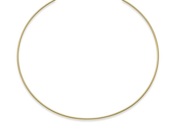 1,6mm Halsreif aus 585 Gelbgold 50cm