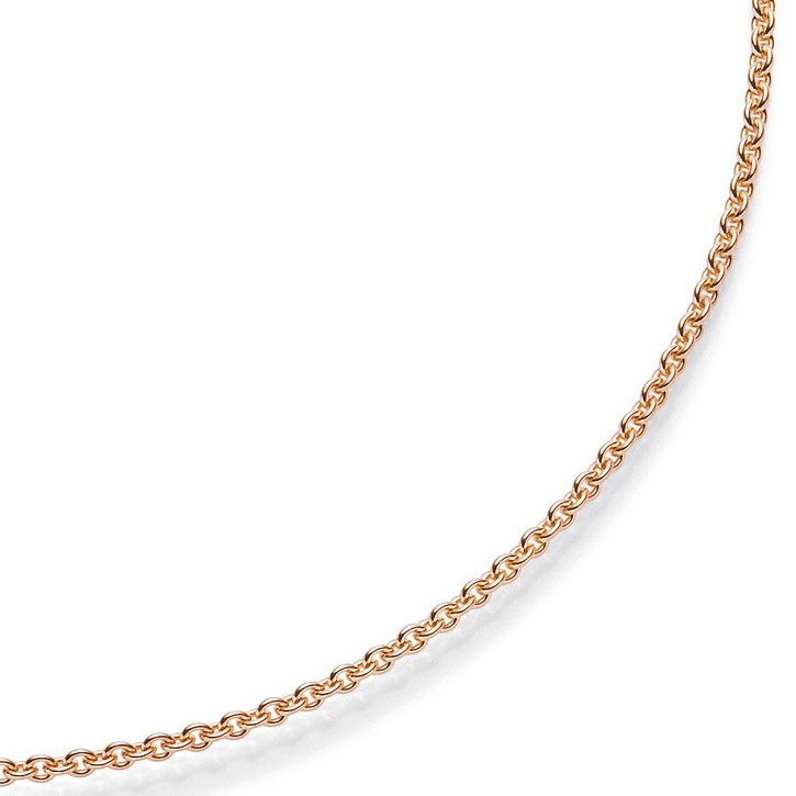 1,9mm Rund-Ankerkette aus 750 Rotgold 38cm