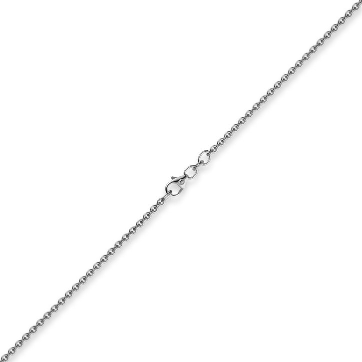 2,3mm Rundankerkette aus 750 Weißgold 45cm