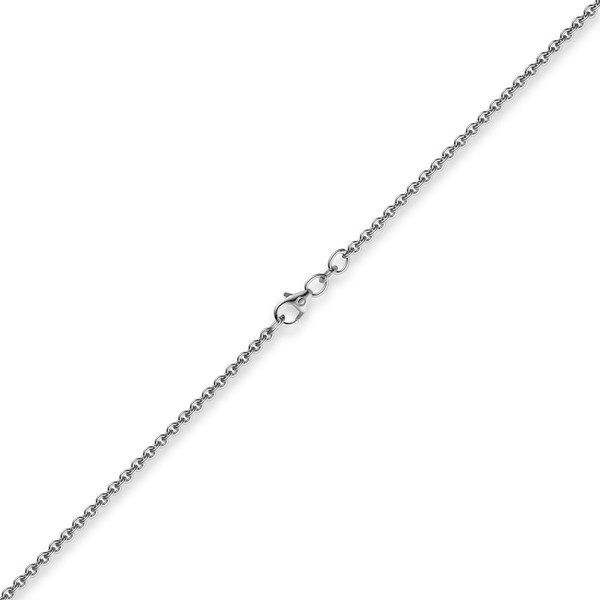 2,3mm Rundankerkette aus 750 Weißgold 45cm