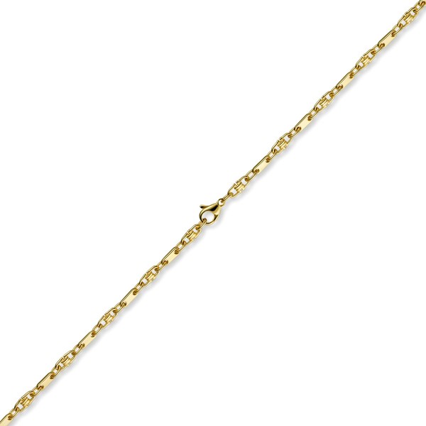 3mm Platte-Steigbügel Kette 585 Gelbgold 45cm