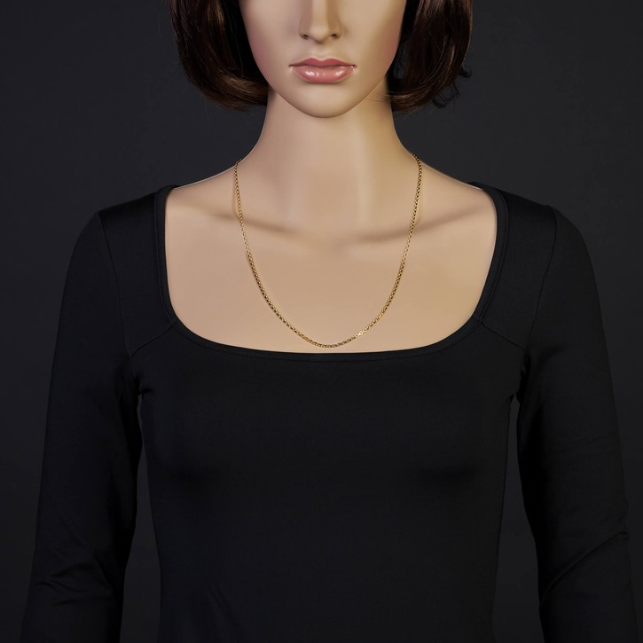 1,8mm Ankerkette aus 750 Gelbgold 60cm