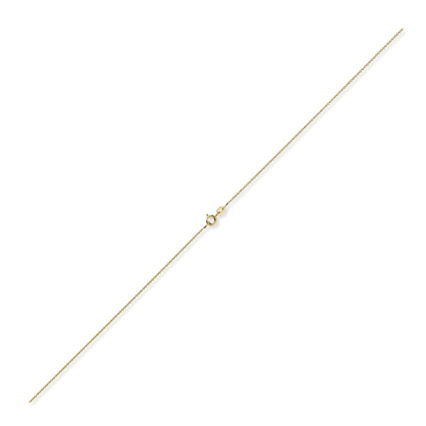 1,1mm Rund-Ankerkette aus 750 Gelbgold 55cm