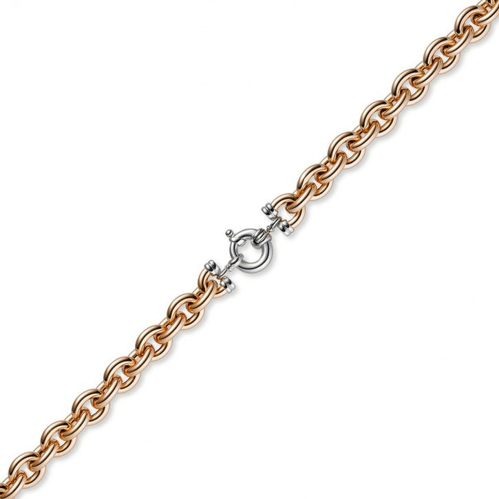 12mm Rundanker Armband 585 Gold rot weiß 21cm