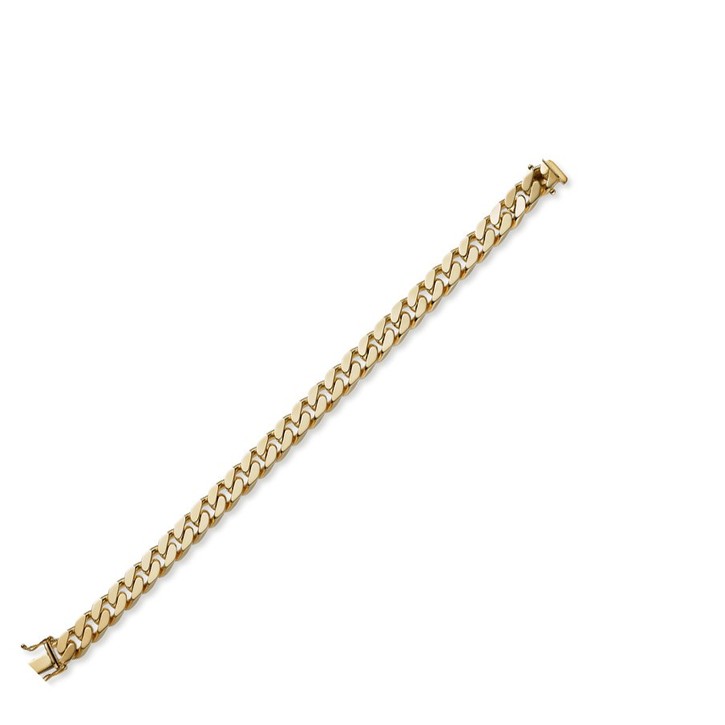 8mm Panzerarmband aus 750 Gelbgold 21cm